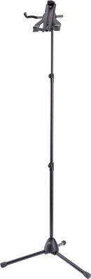 K&M 19775 Tablet PC Stand Biobased, Black, 3-Piece Folding Design, Non-Scratching Locking Screws, Height 158-280 mm, Max Load 1 kg, Also Suitable for Tablets in Cases or Protective Covers