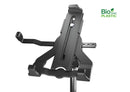 K&M 19775 Tablet PC Stand Biobased, Black, 3-Piece Folding Design, Non-Scratching Locking Screws, Height 158-280 mm, Max Load 1 kg, Also Suitable for Tablets in Cases or Protective Covers