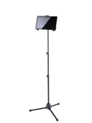 K&M 19793 Tablet PC Stand, Black, 3-Piece Folding Design, Non-Scratching Locking Screws, Height 128-232 mm, Max Load 1 kg, Freely Rotates 90°, Plastic, Steel