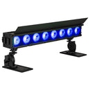 ADJ ElectraPix Bar 8, IP65 1/2 Meter Bar, Battery Powered, 8 x 20 Watt HEX LED Rgbaluv Individual Pixel Control, Backround RGB LEDs, Aria X2 Wireles, 20 Degree Diffusion Filter, L Track System