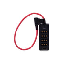 Blackhawk D-TAP to 4 Port D-TAP Hub with 1/4 inch-20 Thread, USB-A Output, Reversible D-TAP Ports, Power Switch, Red