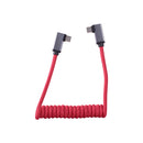 Blackhawk USB-C to USB-C High Speed Cable, Right Angle, USB 3.1 Gen 2, 10gb/s, 100W PD Charging, 8K Video, Thunderbolt 3 Compatible, Nylon Braided, Red