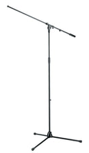 K&M 21021 Overhead Microphone Stand, Black, 2-Piece Folding Design, Clutch, Height 1,120-2,010 mm, Zinc Die-Cast Base, Extra High, Steel