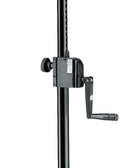 K&M 213 Speaker Stand, Black, 2-Piece Folding Design, Hand Crank with Push-Button System and Locking Screw, Height 1,385-2,180 mm, Locking Screw Provides Additional Safety, Steel