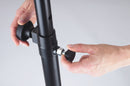 K&M 21336 Distance Rod, Black, 2-Piece Folding Design, Spring-Loaded Bolt and Locking Screw, Height 945-1,475 mm, Max Load 35 kg, Mounting Aid Included, Steel
