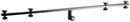 K&M 21393 Crossbar, Black, 1,455 x 40 x 20 mm, Max Load 25 kg, Secured by Locking Screw, 4 Screw Fittings Included, Steel
