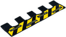 K&M 21402 Warning Strip, Black/Yellow, 600 x 175 mm, Reflective Collar, Yellow/black Stripes Printed with "CAUTION", Nylon