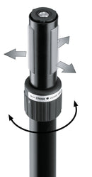 K&M 21441 Adapter Sleeve Ring Lock, Black, Height 270 mm, Patented Expanding Mandrel System Ring Lock, Vibration-Free Connection Due to Moveable Plastic Splints, Steel