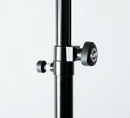 K&M 214/6 Speaker Stand, Black, 2-Piece Folding Design, Spring-Loaded Bolt and Locking Screw, Height 1,375-2,185 mm, Lightweight Stand, Steel Extension Tube, Aluminum