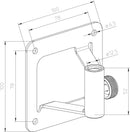 K&M 23856 Wall Mount for Microphone Desk Arms, Black, 100 x 100 x 62 mm, Steel