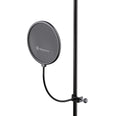 K&M 23966 Popkiller, Black, Double Nylon Screen with Plastic Frame, Large Shield Diameter, Steel
