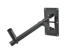 K&M 24169 Speaker Wall Mount Ring - Lock, Black, Max Load 25 kg, Patented Straddling Bearing-Anchors, Guarantee Effective Clamping of Speaker in Any Position, Steel