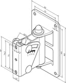 K&M 24471 Speaker Wall Mount, White, Max Load 15 kg, Easy Mounting by Convenient Hooking in and Screw Locking, Swivelling and Tiltable, Steel