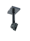 K&M 24496 Speaker Ceiling Mount, Black, Max Load 25 kg, Easy Mounting by Convenient Hooking in and Screw Locking, Internal Cable Management, Steel