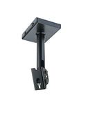 K&M 24496 Speaker Ceiling Mount, Black, Max Load 25 kg, Easy Mounting by Convenient Hooking in and Screw Locking, Internal Cable Management, Steel