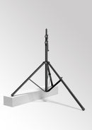 K&M 24730 Wind-Up Stand 3000, Black, 3-Piece Folding Design, Hand Crank with Push-Button System and Locking Screw, Height 1,405-3,000 mm, Steel Extension Tubes, Aluminum