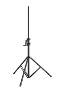 K&M 24730 Wind-Up Stand 3000, Black, 3-Piece Folding Design, Hand Crank with Push-Button System and Locking Screw, Height 1,405-3,000 mm, Steel Extension Tubes, Aluminum