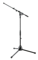 K&M 259 Microphone Stand, Black, 2-Piece Folding Design, Clutch, Height 425-645 mm, Low-Level Microphone Stand, Zinc Die-Cast Base, Steel