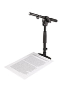 K&M 25995 Table- /Floor Microphone Stand, Black, 2-Piece Folding Design, Clutch, Height 285-400 mm, Space Saving Flat Foot Construction, Steel