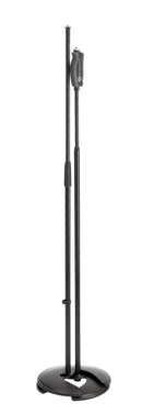K&M 26045 Stackable Microphone Stand, Black, 2-Piece Folding Design, Clutch, Height 870-1,575 mm, Steel