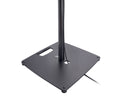 K&M 26731 Speaker Stand, Black, 2-Piece Folding Design, Locking Screw and Safety Hook, Height 1,110-1,810 mm, Mounting Aid Included, Integrated Shock Absorber, Steel