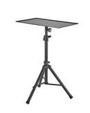 K&M 26765 Universal Stand, Black, 2-Piece Folding Design, Locking Screw with Push-Button System, Height 1035-1475 mm, Lightweight Stand, For Low to Medium Height Applications, Aluminum, Steel