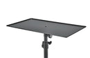 K&M 26765 Universal Stand, Black, 2-Piece Folding Design, Locking Screw with Push-Button System, Height 1035-1475 mm, Lightweight Stand, For Low to Medium Height Applications, Aluminum, Steel