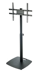 K&M 26782 Screen/Monitor Stand, Black, 2-Piece Folding Design, Spring-Loaded Clamping Knob, Height 1,058-1,608 mm, Internal Cable Routing Possible, Steel