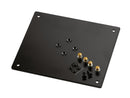 K&M 26792 Bearing Plate, Structured Black, Available in 3 Different Sizes, 4 Spikes and 4 Rubber Knobs Included, Steel