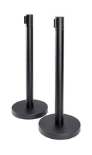 K&M 26950 Demarcation Stand Set with Drawstring, Black, Pack of 2, Height 900 mm, Fabric Belt Remains Taut at All Times - No Sagging, Steel