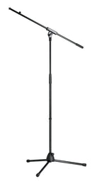 K&M 27105 Microphone Stand, Black, 2-Piece Folding Design, Clutch, Height 900-1,600 mm, Plastic Base, Steel
