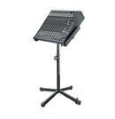 K&M 28075 Mixer Stand, Black, Spring-Loaded Clamping Knob, Height 700-1,050 mm, Max Load 35 kg, Additional Levelling Screw for Uneven Surfaces, Steel