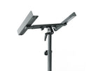 K&M 28075 Mixer Stand, Black, Spring-Loaded Clamping Knob, Height 700-1,050 mm, Max Load 35 kg, Additional Levelling Screw for Uneven Surfaces, Steel