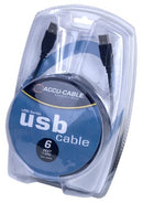 Accu-Cable USBAMAF6, 6 Ft USB Male to Female Cable