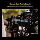 DZOFILM Pictor Zoom 3-lens kit with Case (12-25/20-55/50-125, T2.8)(Black), Super35 Parfocal Zoom, Interchangeable PL and EF Mount, 16-Blade Iris, M86 Front Filter