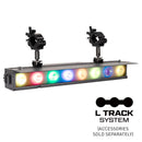 ADJ ElectraPix Bar 8, IP65 1/2 Meter Battery Powered Bar, 8 x 20 Watt HEX LED, RGBAL+UV, Individual Pixel Control, Background RGB LEDs, Aria X2 Wireless, 20 Degree Diffusion Filter, L Track System