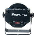 ADJ 5PX HEX, 6 in 1 HEX LEDs, 5 x 12 Watt Rgbaw + UV Now with 3 & 5 Pin DMX PowerCon in and Outs, 30 Degree Beam Angle