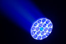 Eliminator Mega Par Z Wash, Compact Zoom Par, 19 x 15W RGBW LEDs, 10-60 Degree Motorized Zoom, 3 Ring Color Control