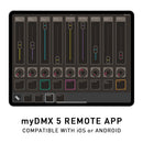 ADJ myDMX 5, Table Top DMX Light Control Software for MAC or PC, 2 DMX Universe, 3D Visualizer, Time Line Feature, Dynamic Live Mixer, App Based Control Option