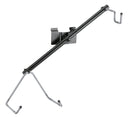 K&M 44186 Product Holder for Acoustic Guitar, Black, 690 x 220 x 215 mm, Flexible Support Arms for Neck and Body, Steel