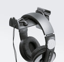 K&M 44195 Product Holder for Headphone, Black, For up to 2 Standard Headphones and 4 In-Ear Headphones, Steel