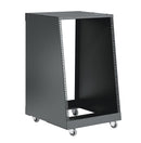 K&M 48260 Rack, Black, Height 840 mm, Rack Rails on Front and Back Side, Sloped Front, Steel