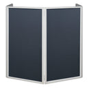 Accu-Stand Event Facade 2 W, White Frame 4 Panel Facade, Metal Frame, Removable Split System with Hinges, Removable Scrims, Includes Rugged Bag, Black and White Scrims