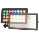 ADJ 32 HEX Panel IP, 65 Rated Wash Panel Fixture, 32 x 12 Watt HEX LEDs. 8 Zones with Pixel Control, 24 Degree Beam Angle, Removable Filter Frame for Diffusion Filter 34 Degree, 5 Pin DMX Powercon IP65