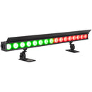ADJ ElectraPix Bar 16, IP65 1 Meter Bar, Battery Powered, 16 x 20 Watt HEX LED Rgbaluv Individual Pixel Control, Backround RGB LEDs, Aria X2 Wireles, 20 Degree Diffusion Filter, L Track System