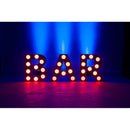 Eliminator Decor Bar Mini, 24 Inch Tall White LED Letters, RGBW, with Remote