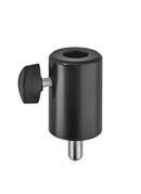K&M 66370 Mini TV Spigot Adapter, Black, Height 52 mm, Aluminum