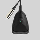 Shure MX393/O, Microflex Boundary, Omnidirectional, Condenser Boundary Microphone, Built-in Preamp, 12' 3-pin Mini Connector (TA3F) to XLR Cable, Programmable Switch and LED Indicator