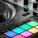 Hercules DJ DJControl Inpulse 500 Silver Edition, 2-Deck DJ Controller for Serato DJ and DJUCED with Beatmatch Guide, Silver Edition