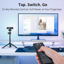 EMEET SmartCam C60E 4K Dual, Wide-Angle and Telephoto Dual-Lens 4K Webcam with 11x Hybrid Zoom, PDAF Autofocus, 3-Color RGB Ring Light and Multi-Function Remote Control for Streaming and Meetings